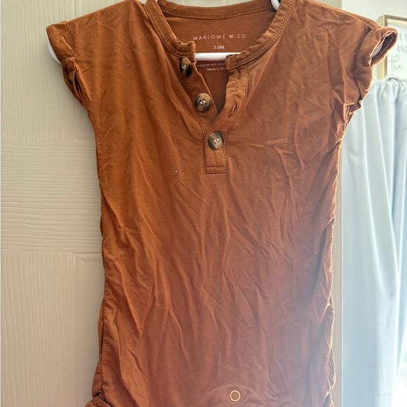 marlowe & co Other - Marlow Chestnut Kids Bodysuit with Buttons